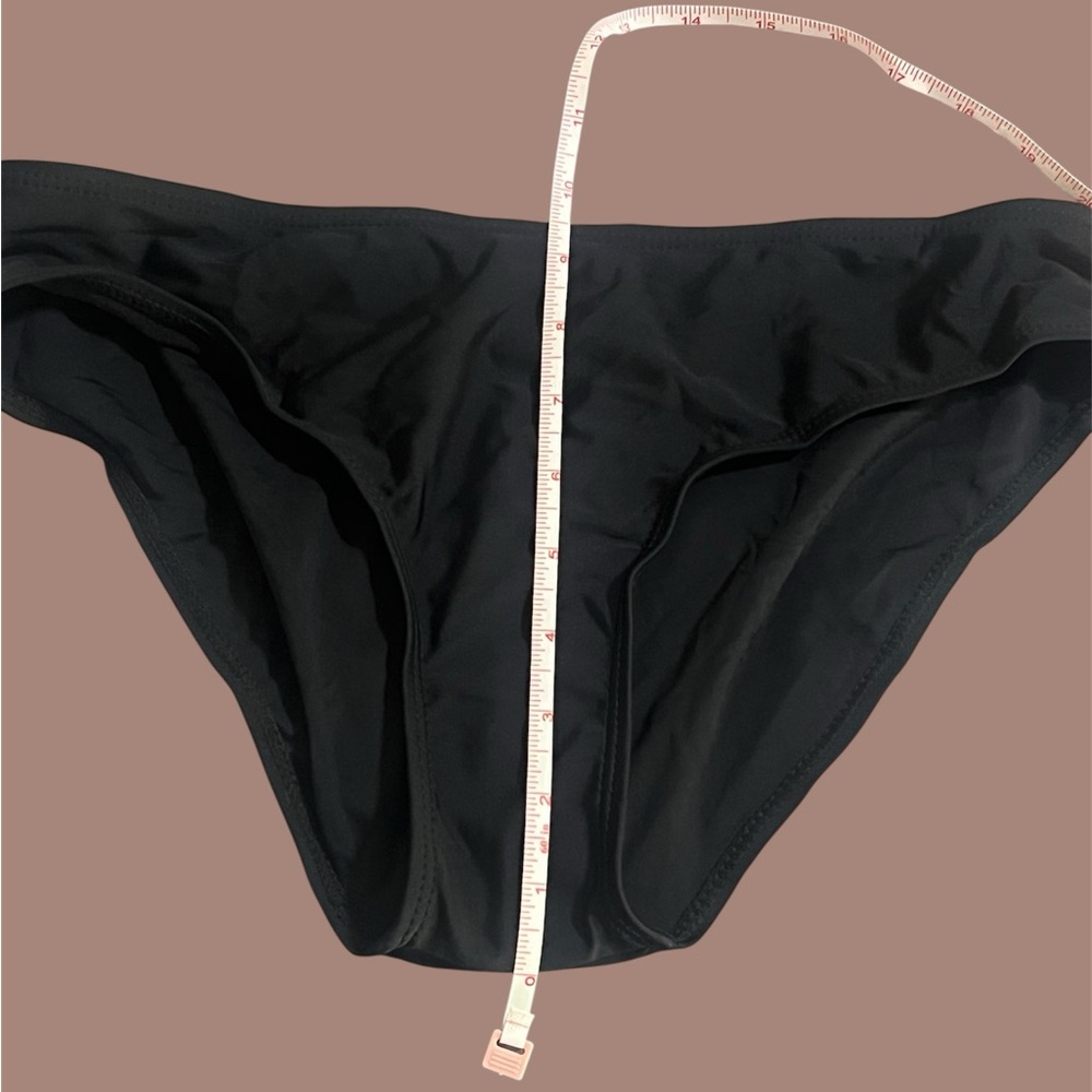New Unbranded Black Swimsuit Bottoms High Waist Hi Cut Bikini Bottoms Med NWOT - Picture 7 of 11